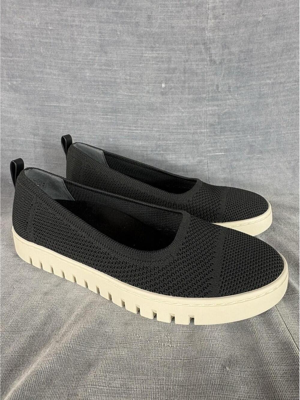 Vionic Womens Uptown Skimmer Knit Slip ons Loafer Flats Black Sz 7